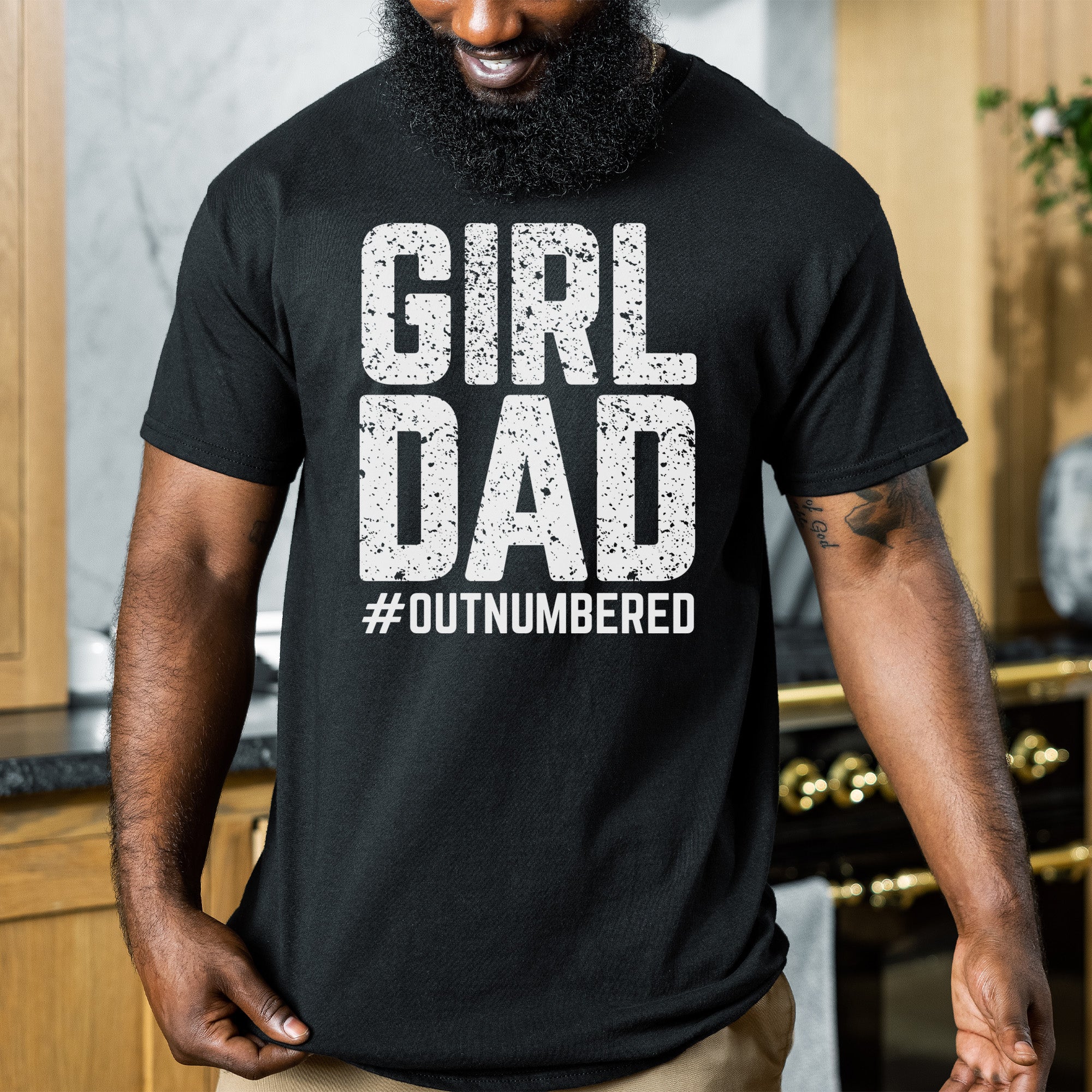 Funny girl dad outnumbered shirt is the perfect Father's Day gift, Birthday gift, or Christmas gift.