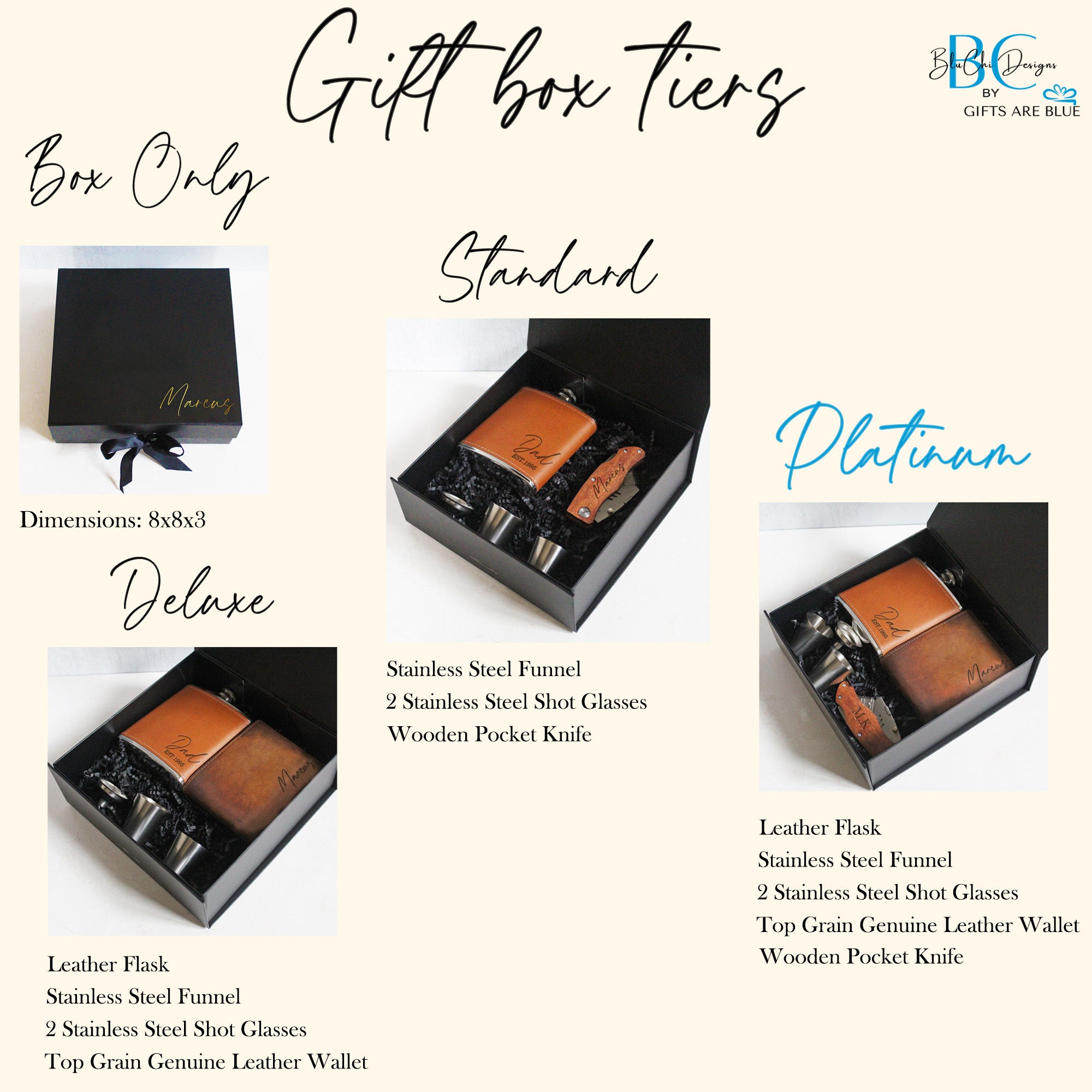 Personalized Gift Box for Men, Dad or Husband, Cool Custom Gifts for Dads Birthday