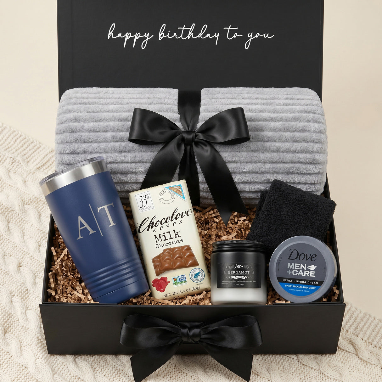 Relax & Recharge Gift Box for Men - the Cozy Blanket Edition