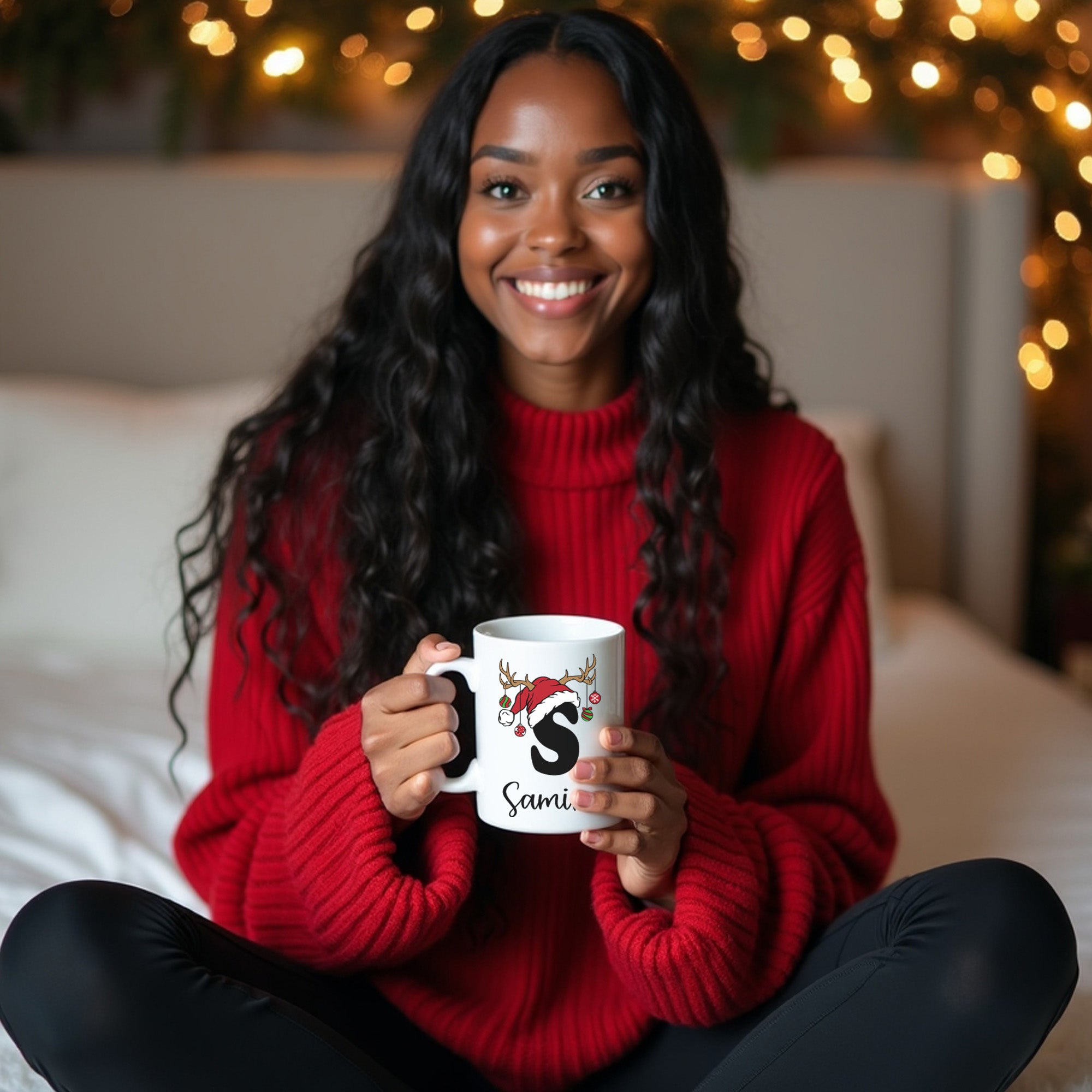 Cute custom Christmas mugs. Small Christmas gifts for coworkers, employees, teachers, friends and family.