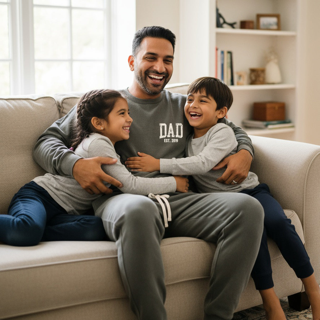 Comfort Colors Pocket Dad Est Loungewear Set, Personalized Gifts for Him