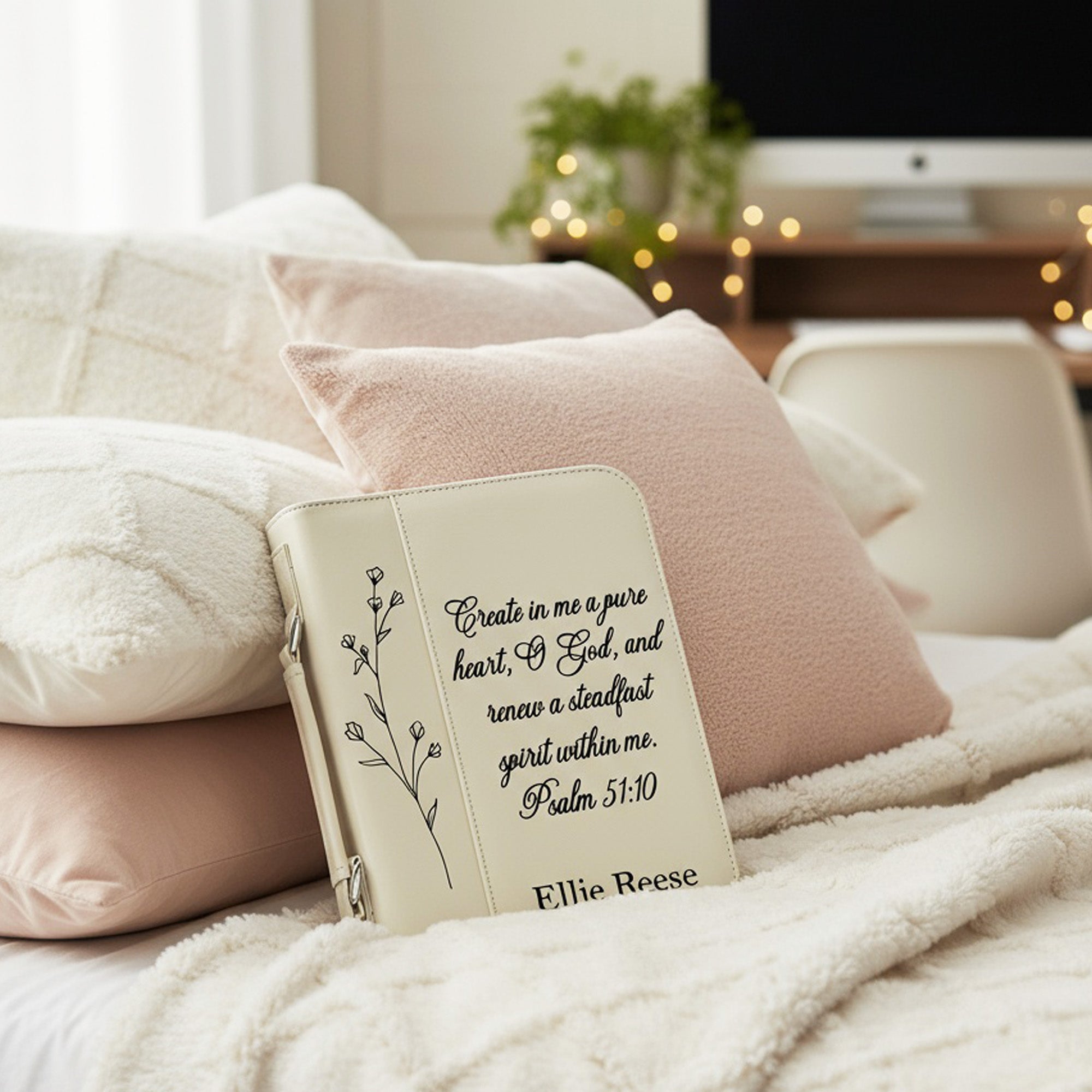 Verse w Name and Symbol Personalized Bible Covers, Christian Gifts