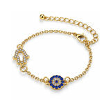 Evil Eye Bracelet or Anklet, Blue Protection Jewelry with Good Luck Charm, Adjustable Stylish Gift - Gifts Are Blue