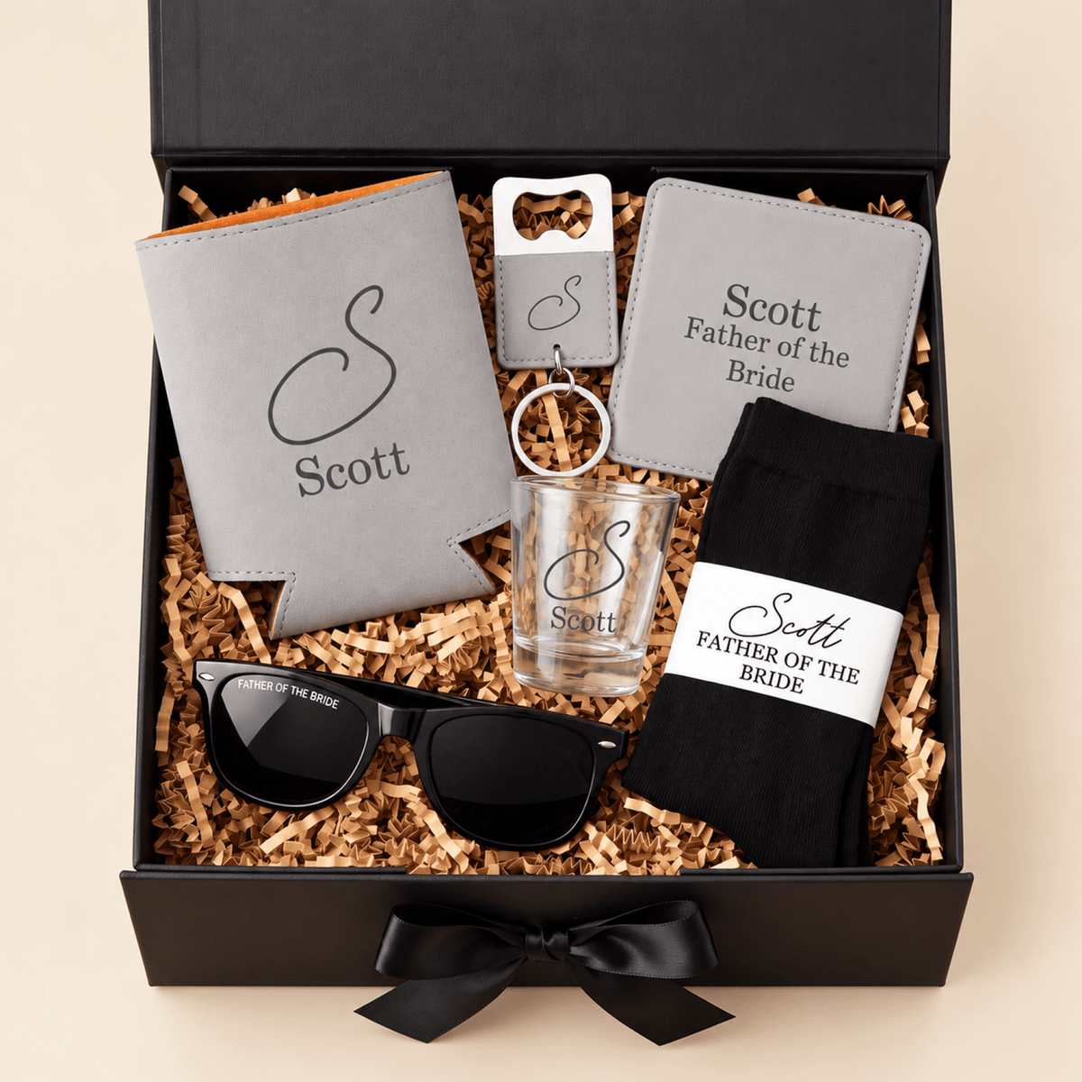 Standard Personalized Groomsmen Gift Box - Gifts Are Blue