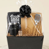The Ultimate Grill Master BBQ Gift Basket for Men with Custom Cutting Board
