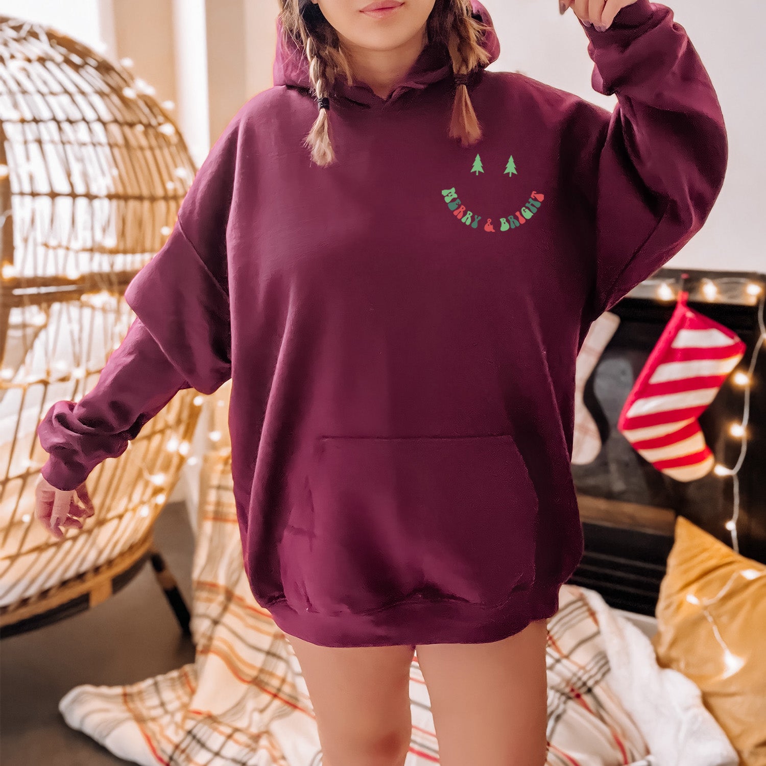 Cute In My Merry Era Christmas Hoodies for Kids and Adults