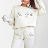 New bride wedding loungewear set. Personalized two piece set for new bride.