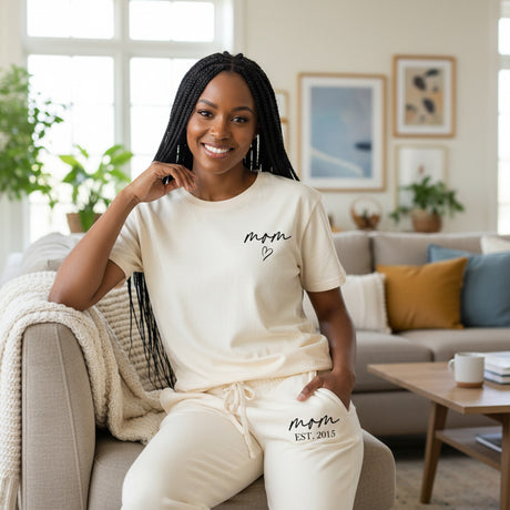 Comfort Colors Personalized Mom Lounge Set, Custom Loungewear Gift for Her and Mother’s Day