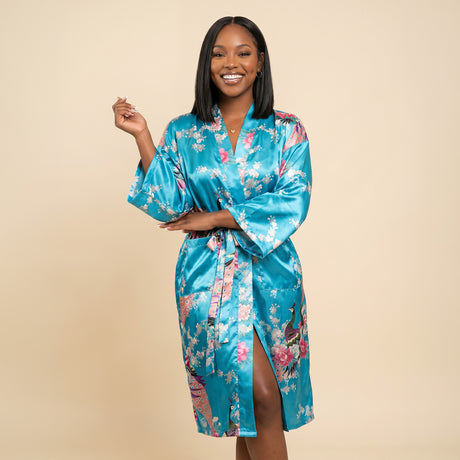Medium Length Womens Robes - 2 to 18 - Floral Bride & Bridesmaid Robes