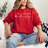 Life is Better With My Boys Mama Sweatshirt - Custom Mother's Day Gift - Gift For Wife - Mom Birthday Gift - Christmas Gift for Mom
