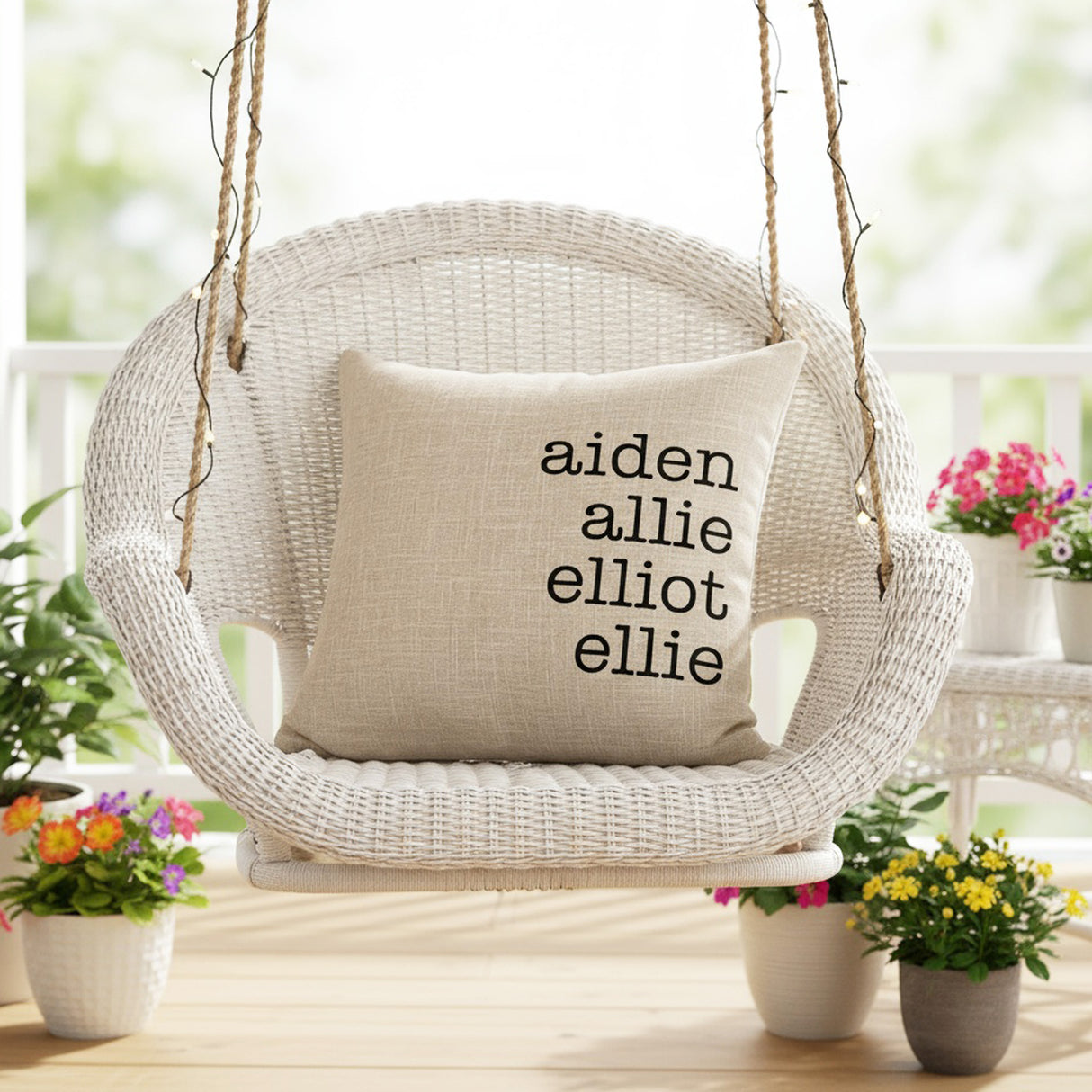 Personalized Throw Pillows with Names, Custom Gifts for Grandparents, and New Homeowners