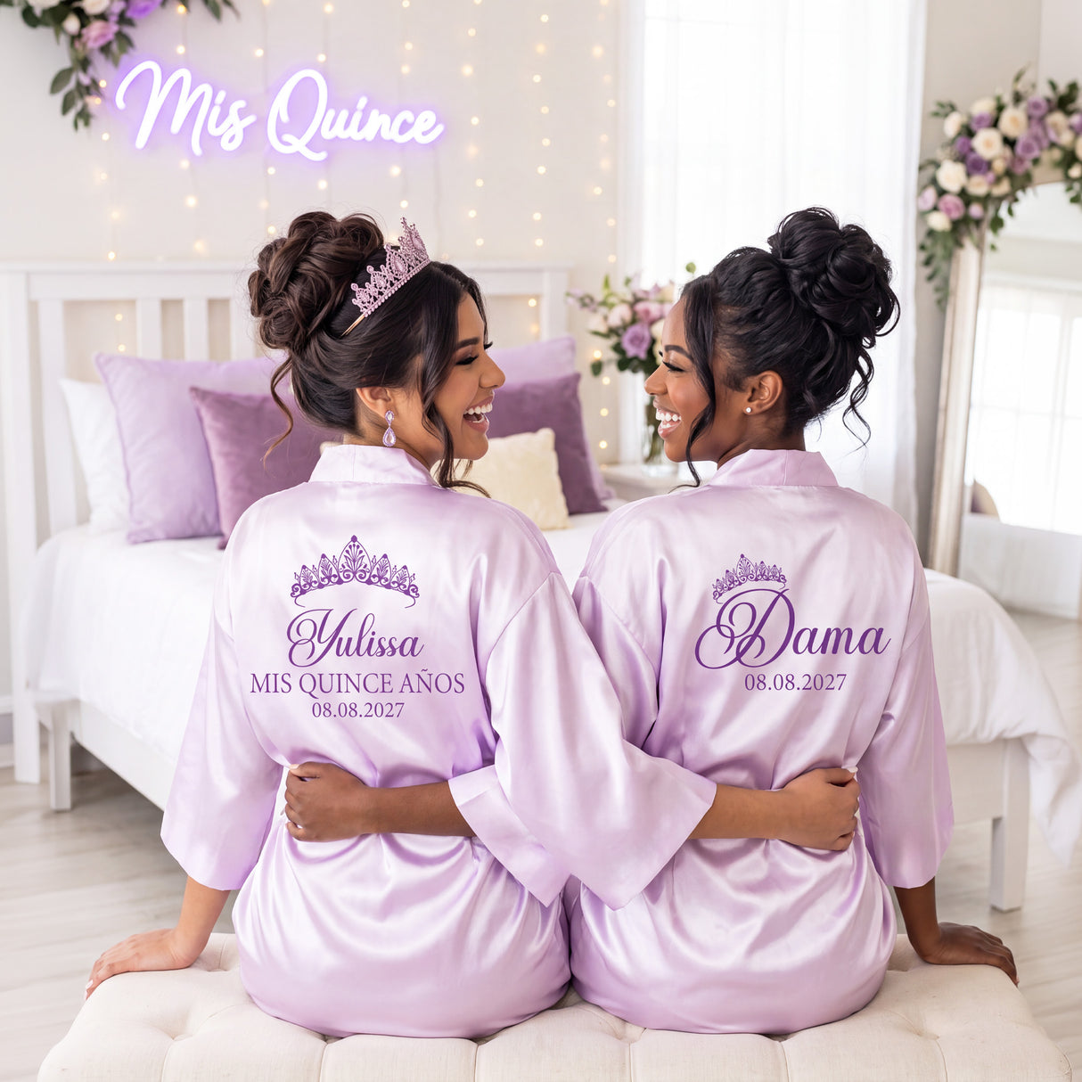 Classic Princess Quince Robe Personalized, Quinceanera Gift