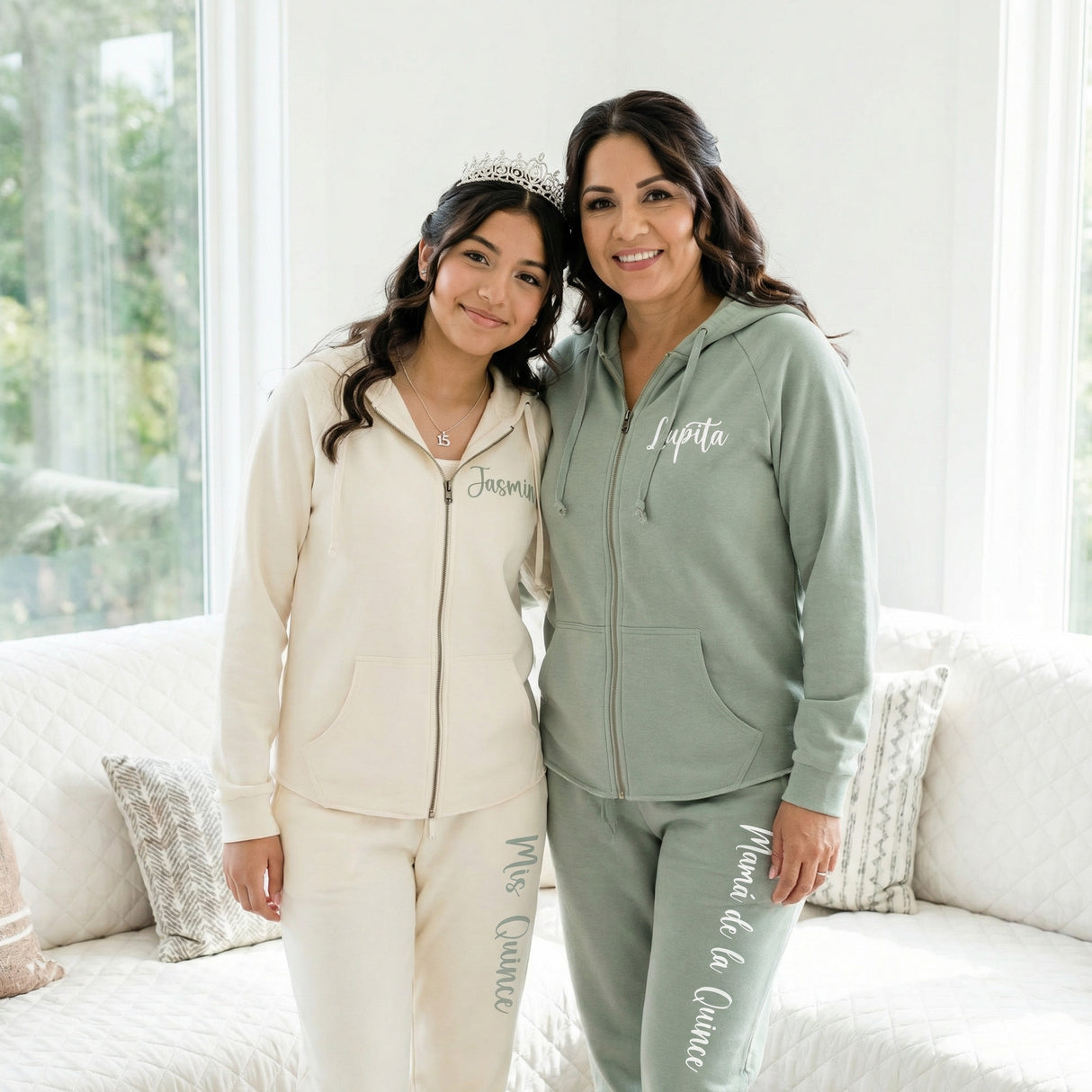Personalized Mis Quince Años Two Piece Loungewear Set, Quinceañera Gift