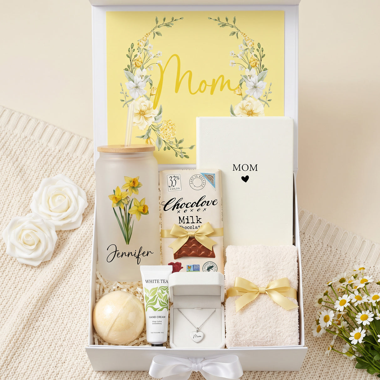 Bloom and Beloved Personalized Gift Box for Mom - Birth Month Flower Tumbler