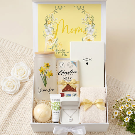 Bloom and Beloved Personalized Gift Box for Mom - Birth Month Flower Tumbler
