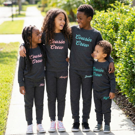 Custom Loungewear Set for Kids to Preteen, Toddler Hoodie no Drawstrings - Gifts Are Blue