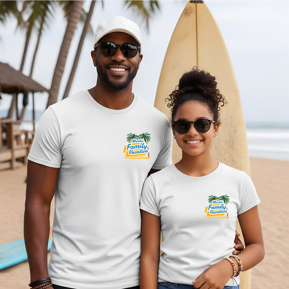 Our personalized family vacation with custom names, are perfect for cruises, reunions, and beach days.