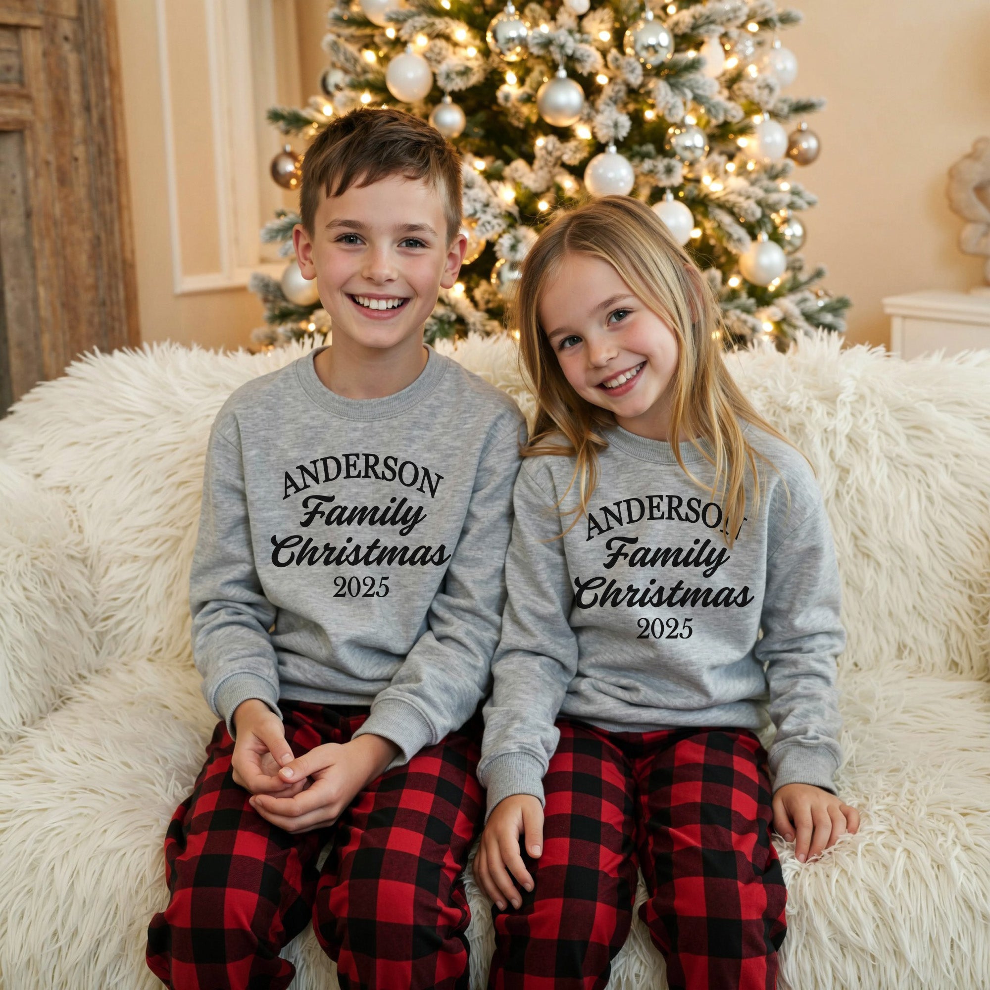 Classic Matching Family Christmas Pajamas Set for Kids and Adults