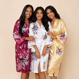 Medium Length Womens Robes - 2 to 18 - Floral Bride & Bridesmaid Robes