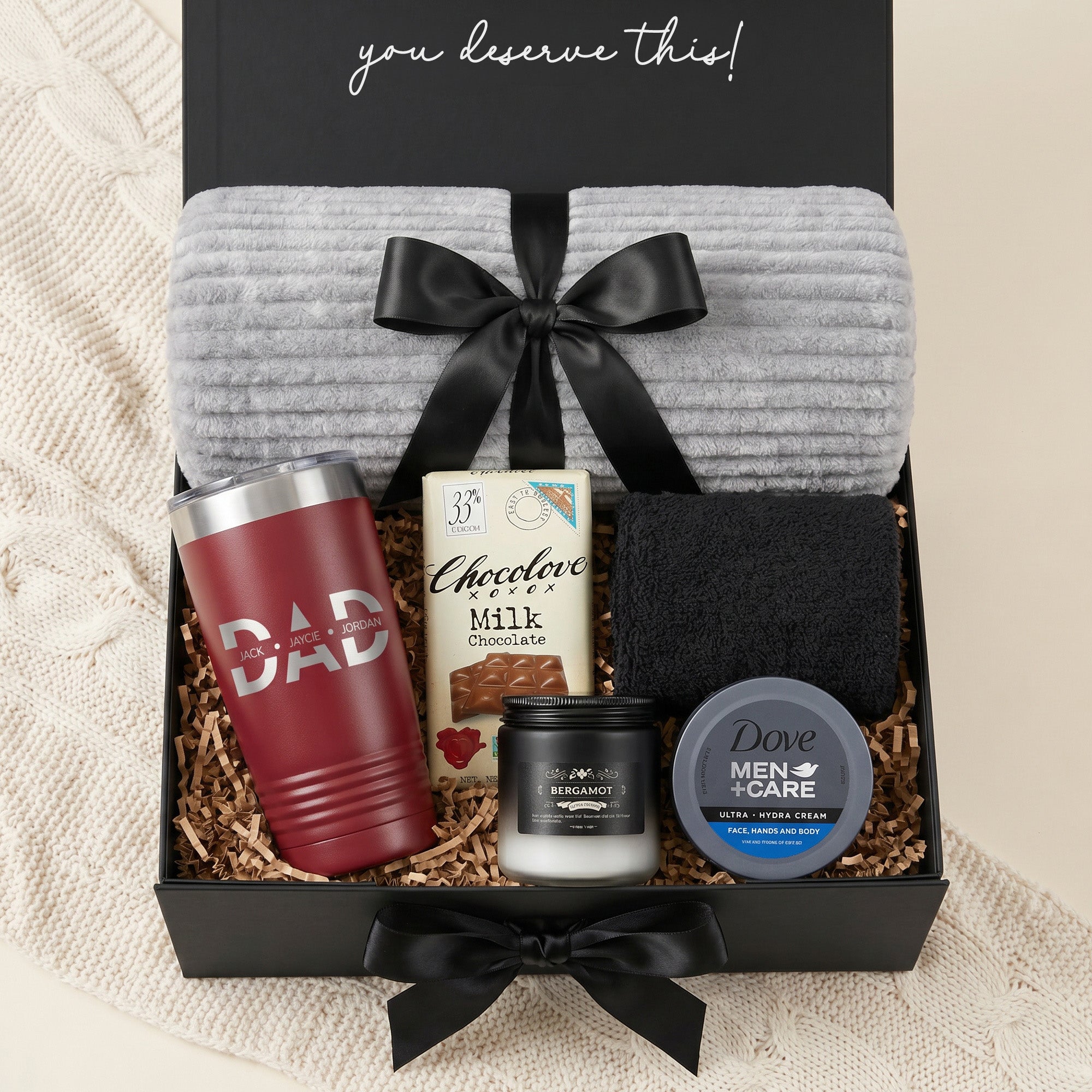 Relax & Recharge Gift Box for Men - the Cozy Blanket Edition