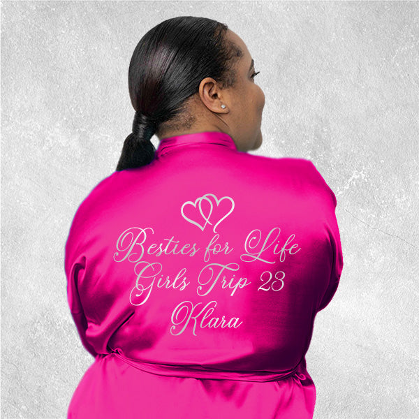 Mi Amor Template Personalized Robes - Interlocking Hearts Design - Custom Robes for Womens and Womens Plus