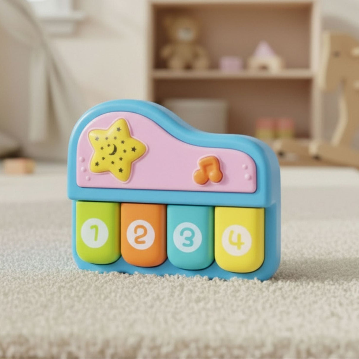 Mini Explorers Mini Music Piano with 4 Sound Modes, Lullabies & More, Ages 18M+