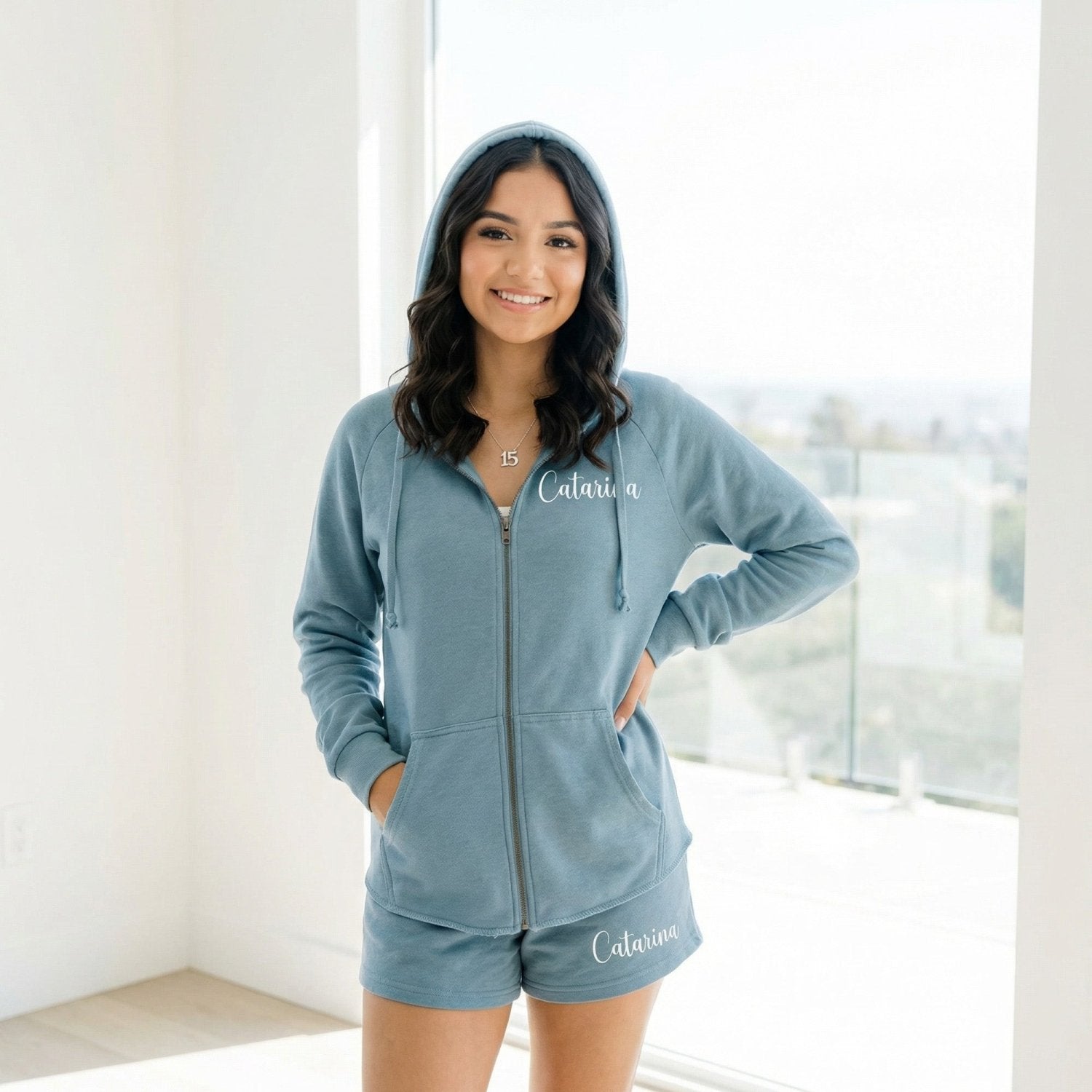 Personalized Mis Quince Años Two Piece Loungewear Set, Quinceañera Gift - Gifts Are Blue