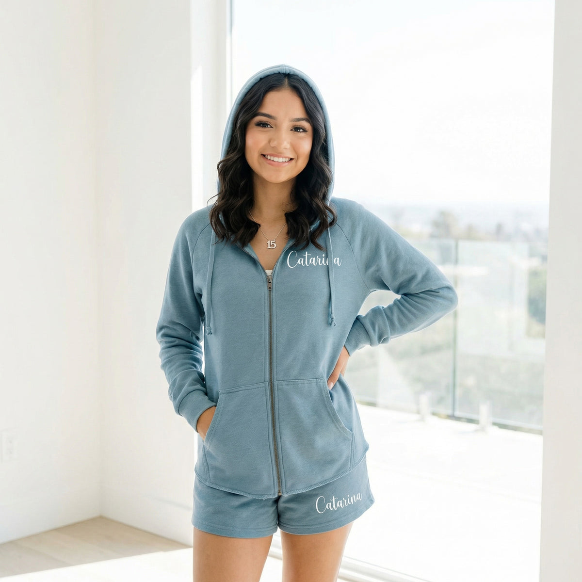 Personalized Mis Quince Años Two Piece Loungewear Set, Quinceañera Gift