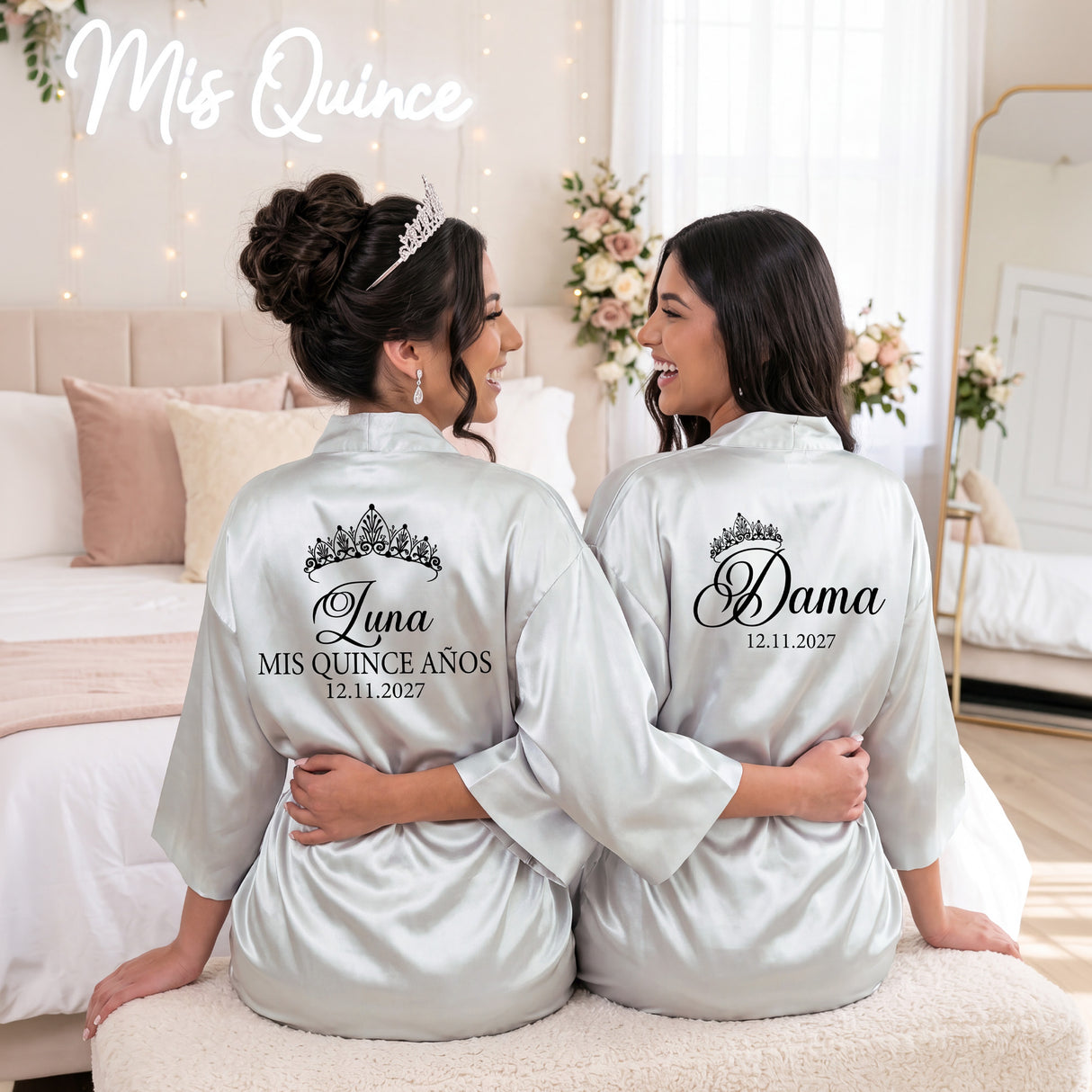Classic Princess Quince Robe Personalized, Quinceanera Gift