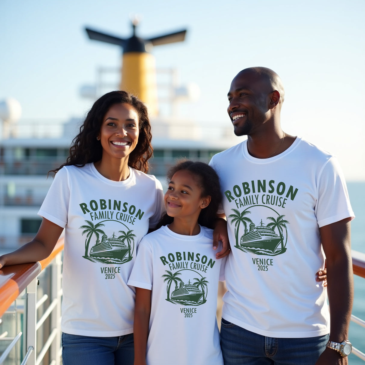 Custom palm tree tees for family reunions and creating lasting family vacation memories.
