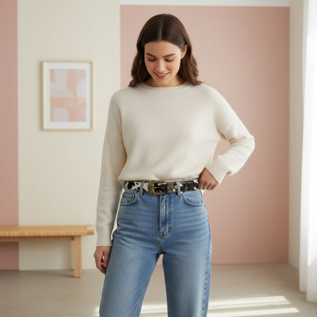 Confident Hairon Belt by Myra Bag, Womens Accessories, Black