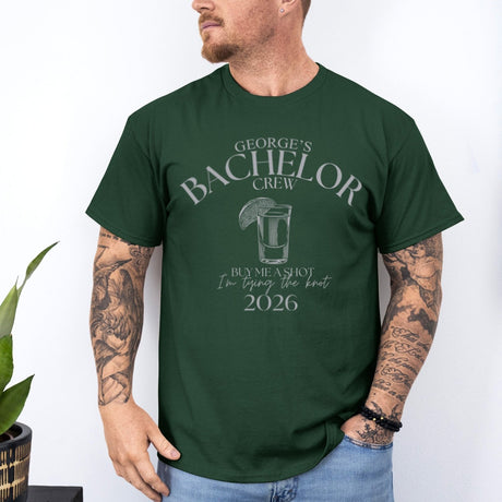Matching bachelor party t-shirts make the perfect gift for future groom and best man to celebrate in personalized style.