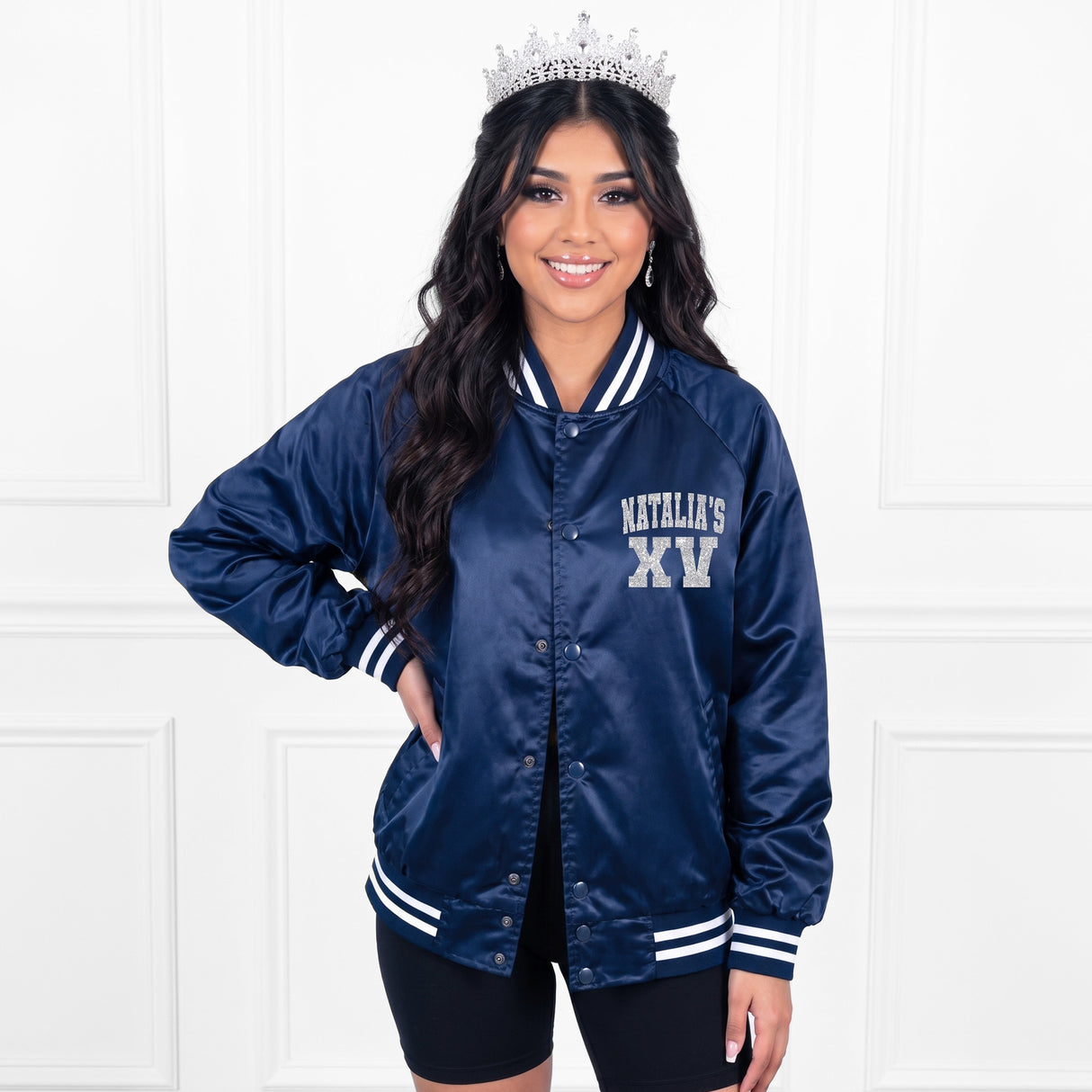 Glitter Quince XV Custom Varsity Baseball Jackets
