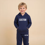 Custom Loungewear Set for Kids to Preteen, Toddler Hoodie no Drawstrings