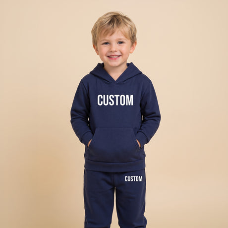 Custom Loungewear Set for Kids to Preteen, Toddler Hoodie no Drawstrings