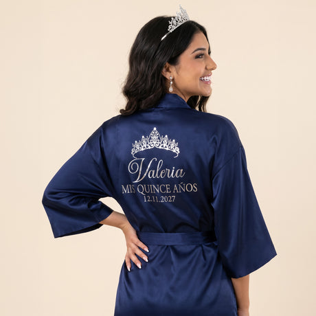 Classic Princess Quince Robe Personalized, Quinceanera Gift