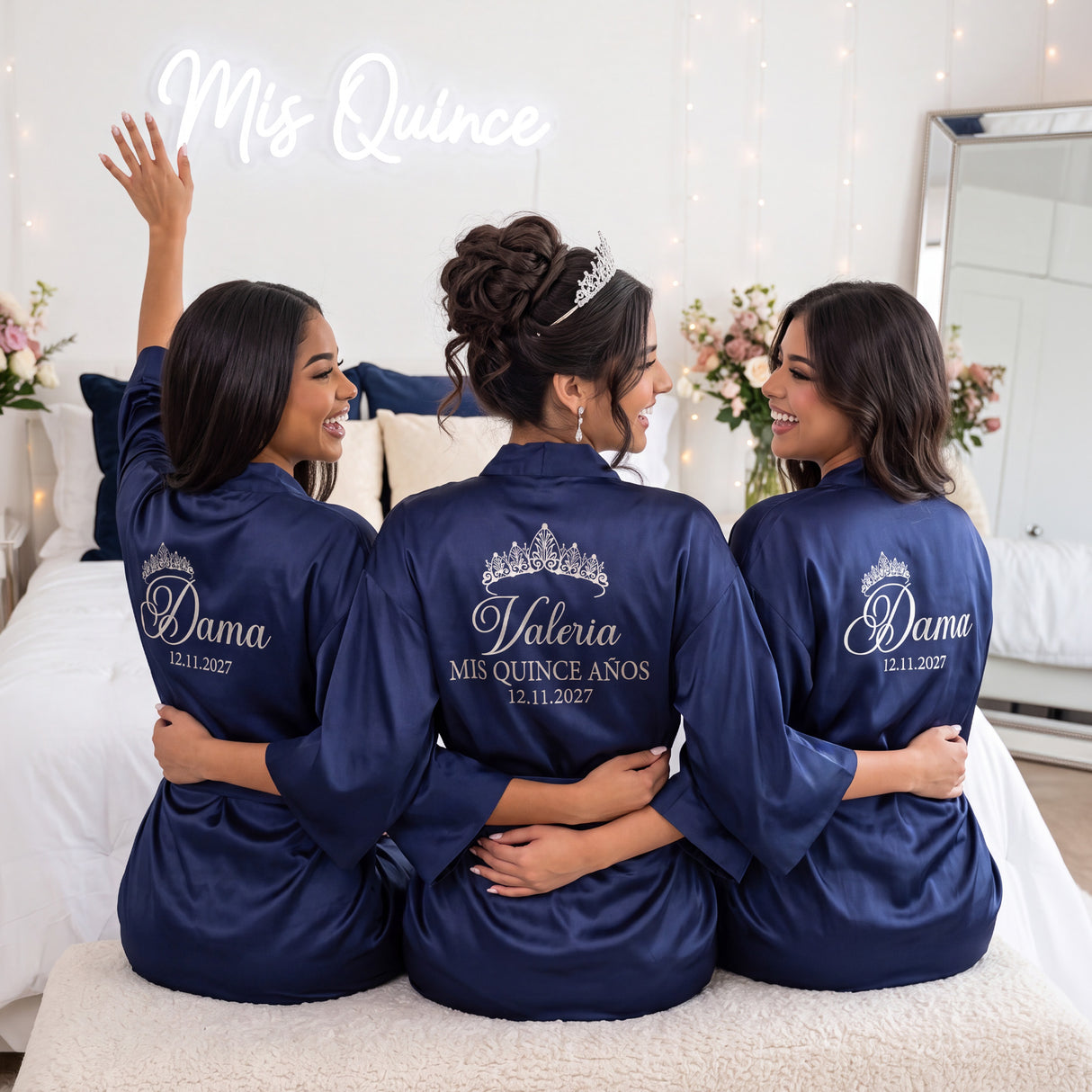 Classic Princess Quince Robe Personalized, Quinceanera Gift