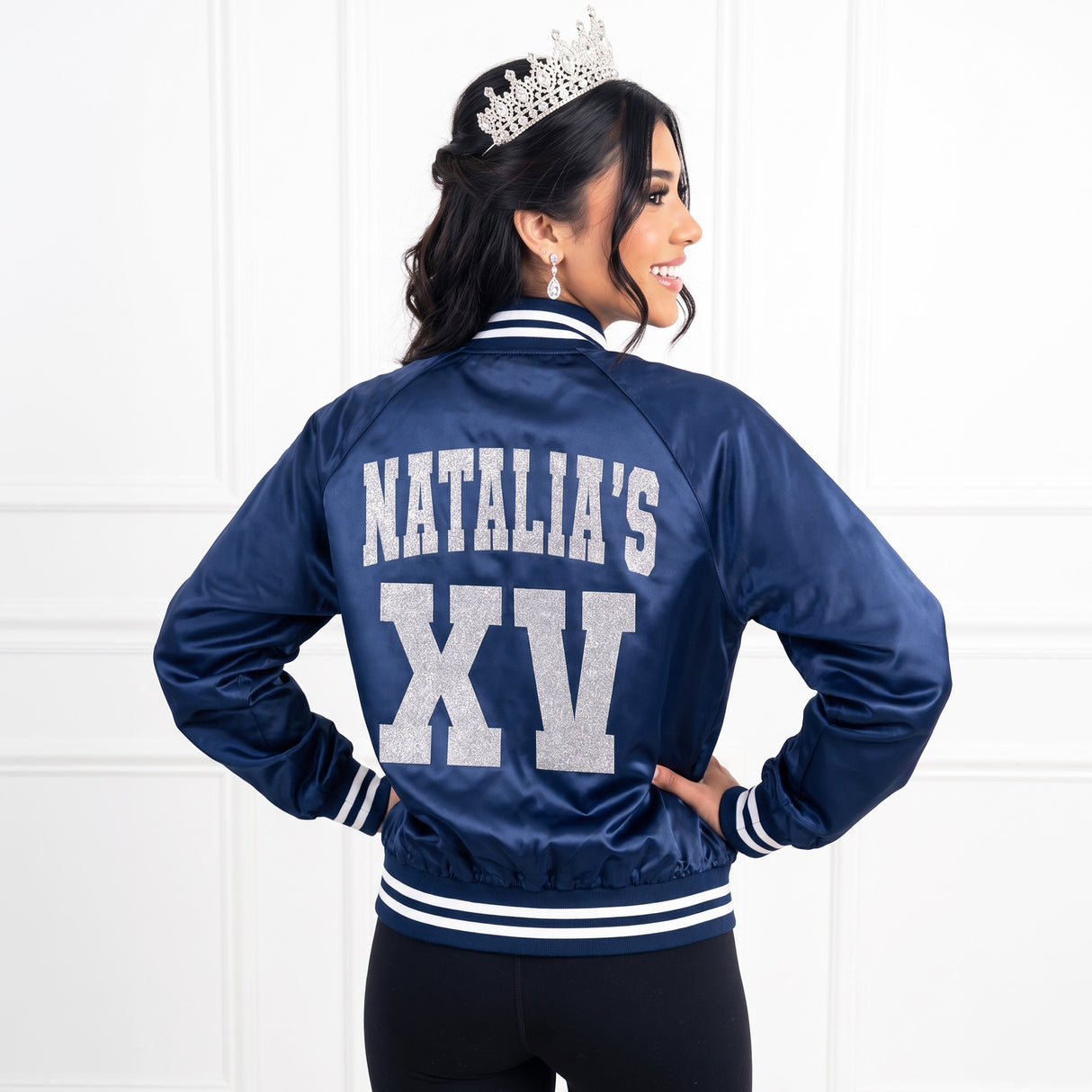 Glitter Quince XV Custom Varsity Baseball Jackets