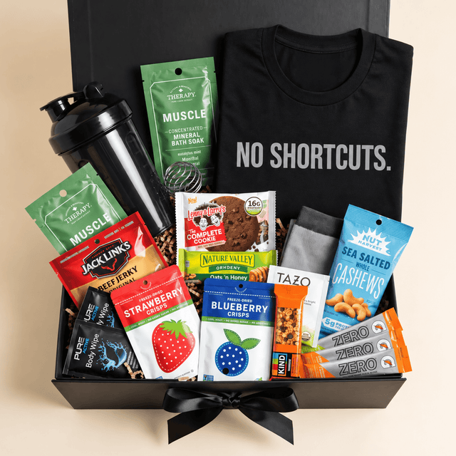 No Shortcuts Fitness Essentials Gift Box - Gifts Are Blue