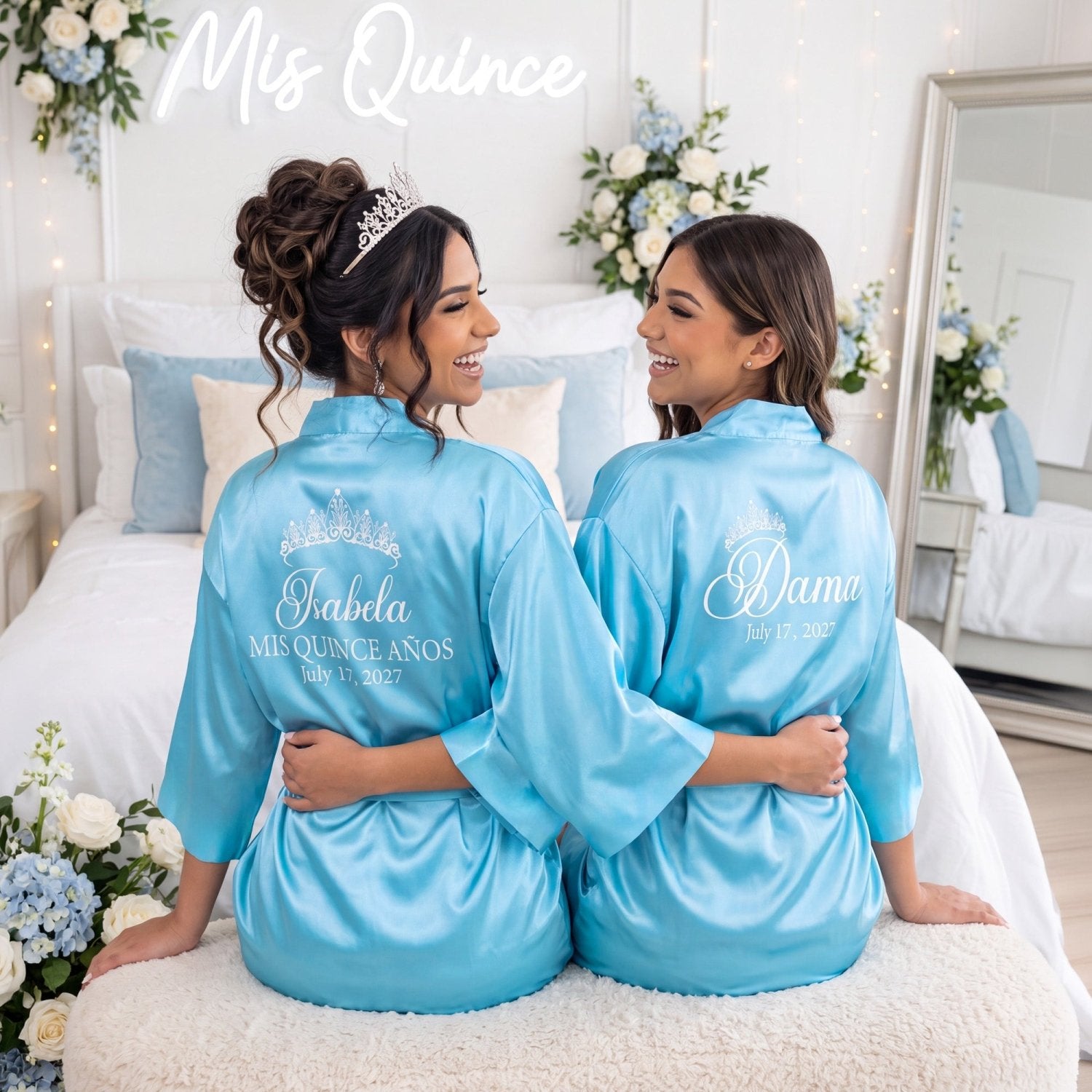 Classic Princess Quinceanera Robe Personalized, Quince Gift - Gifts Are Blue