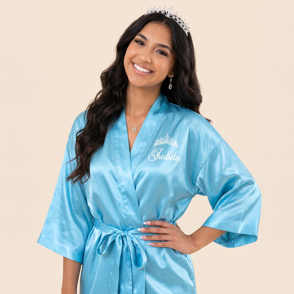 Classic Princess Quince Robe Personalized, Quinceanera Gift