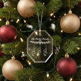 Christmas Stockings Personalized Crystal Ornament with Gift Box for Family, Variety of Shapes