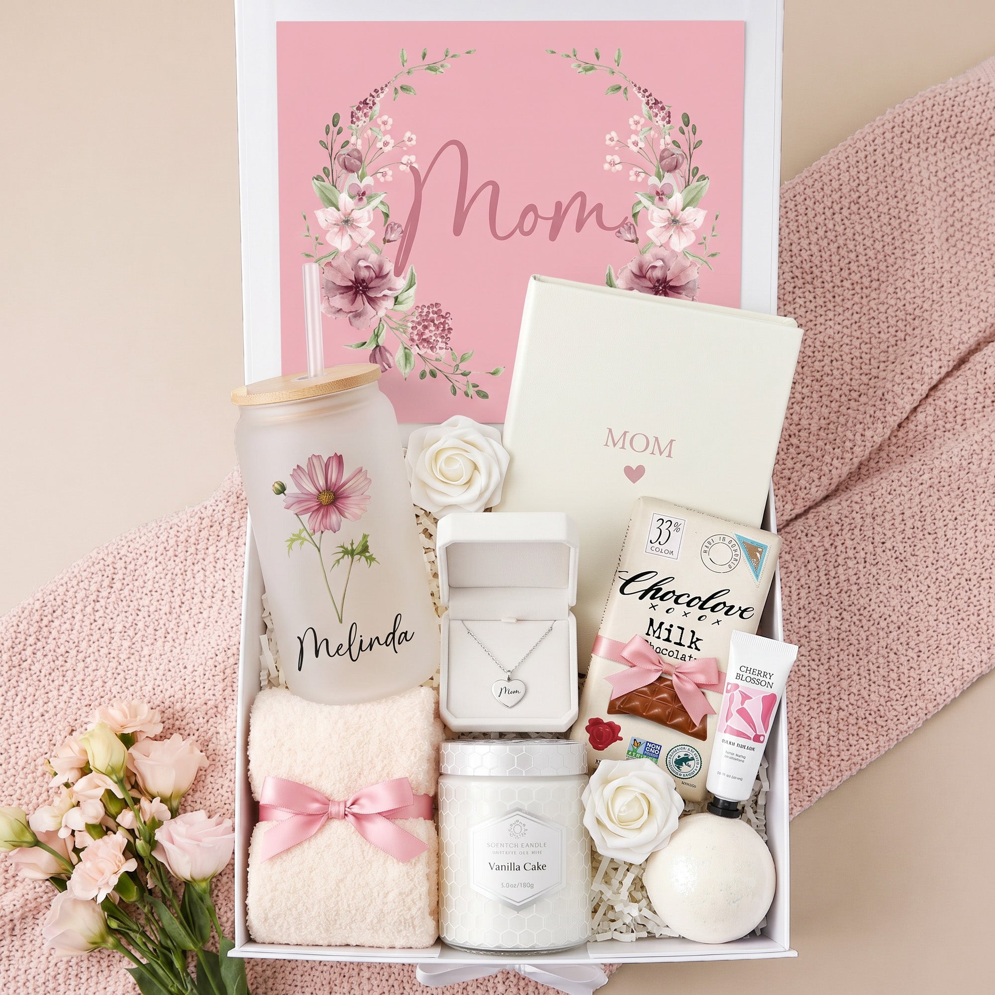 Bloom and Beloved Personalized Gift Box for Mom - Birth Month Flower Tumbler