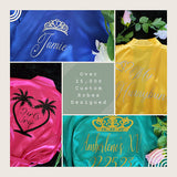 Leilani Template Personalized Robes -Summer Designs - Sizes 3T-6XL - Custom Robes
