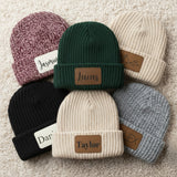 Cuffed Chunky Personalized Beanies for Adults with Name, Custom Gifts for Her and Him
