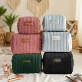 Personalized Velvet Makeup Bag with Name, Custom Gift for Teen Girls