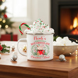 Campfire personalized Christmas mugs with names for family, groups, and friends. 