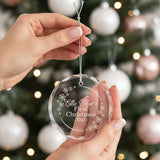Babies First Christmas Personalized Crystal Ornament for the Holidays with Gift Box