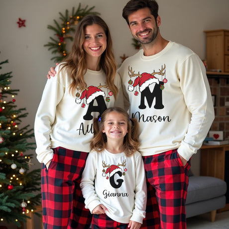 Custom matching family pjs for Christmas.