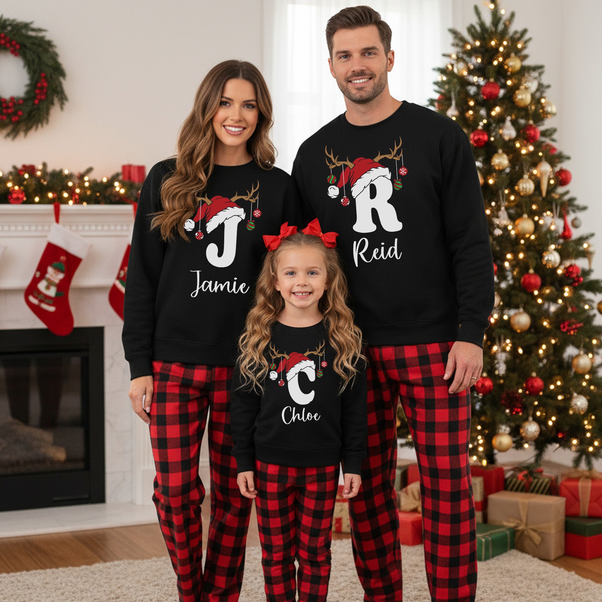 Custom matching family pjs for Christmas.